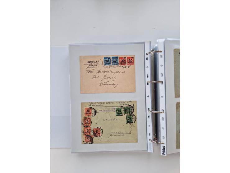 1920/23, umfangreiche Sammlung mit über 4600 Briefen, Karten und Ganzsachen. Dabei interessante Frankaturen, Blockeinheiten, 