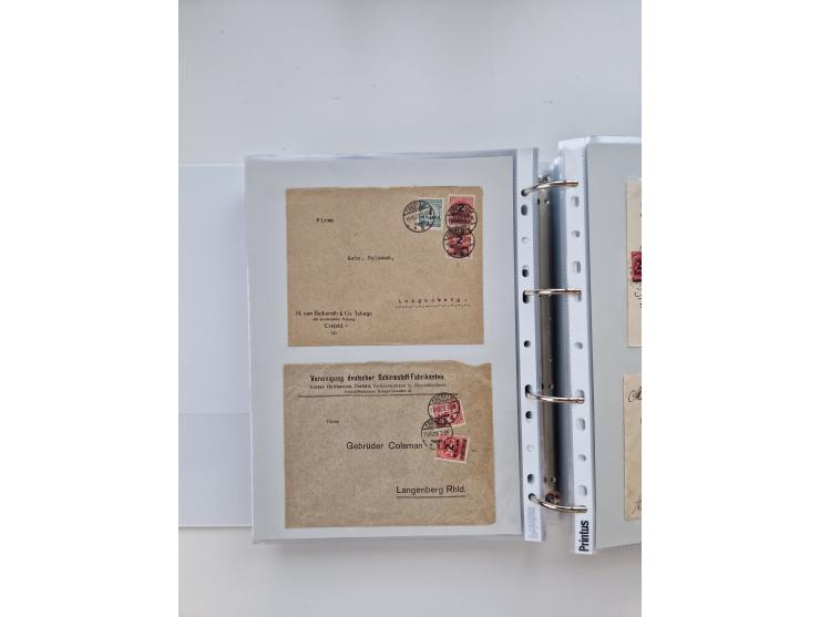 1920/23, umfangreiche Sammlung mit über 4600 Briefen, Karten und Ganzsachen. Dabei interessante Frankaturen, Blockeinheiten, 
