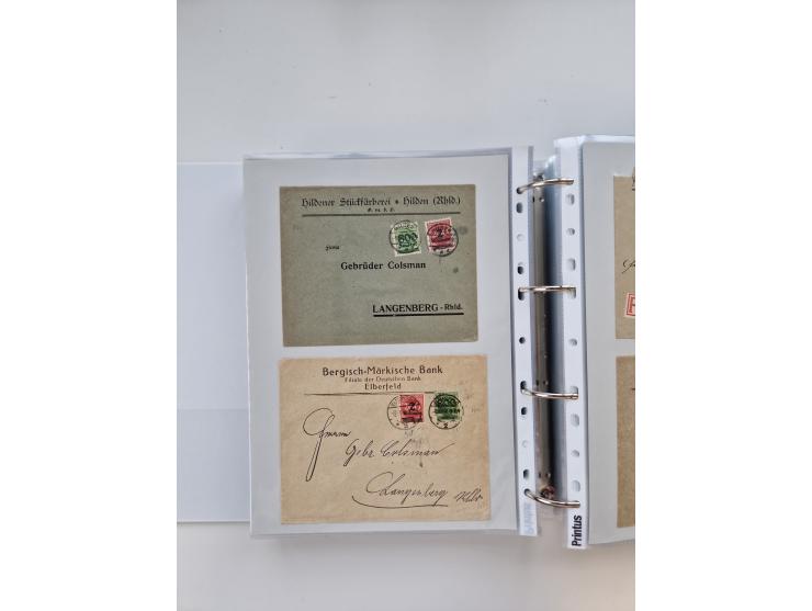 1920/23, umfangreiche Sammlung mit über 4600 Briefen, Karten und Ganzsachen. Dabei interessante Frankaturen, Blockeinheiten, 