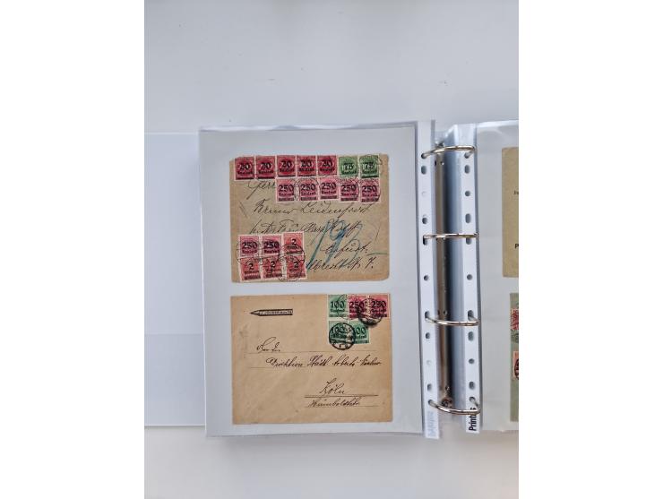 1920/23, umfangreiche Sammlung mit über 4600 Briefen, Karten und Ganzsachen. Dabei interessante Frankaturen, Blockeinheiten, 