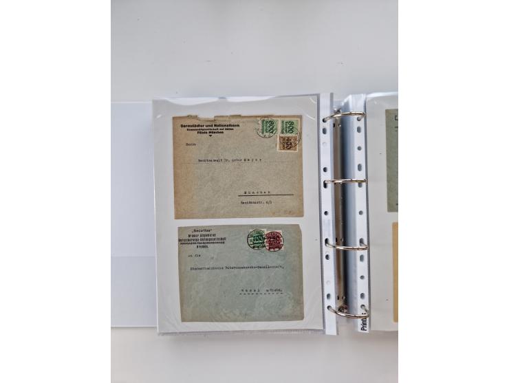 1920/23, umfangreiche Sammlung mit über 4600 Briefen, Karten und Ganzsachen. Dabei interessante Frankaturen, Blockeinheiten, 