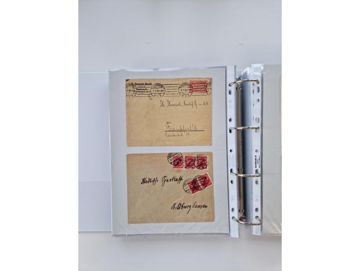 1920/23, umfangreiche Sammlung mit über 4600 Briefen, Karten und Ganzsachen. Dabei interessante Frankaturen, Blockeinheiten, 