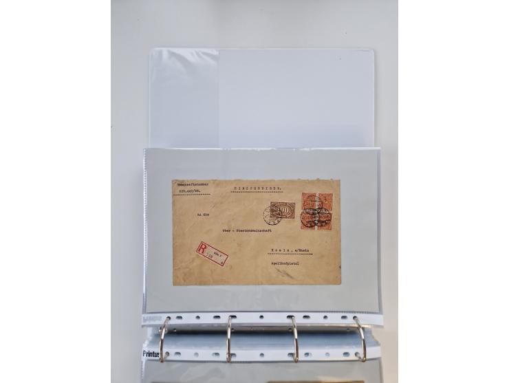 1920/23, umfangreiche Sammlung mit über 4600 Briefen, Karten und Ganzsachen. Dabei interessante Frankaturen, Blockeinheiten, 