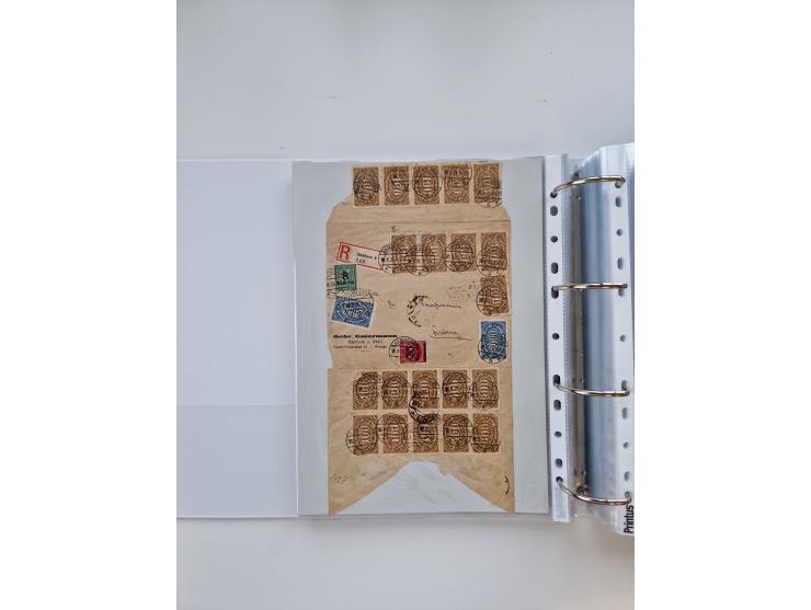 1920/23, umfangreiche Sammlung mit über 4600 Briefen, Karten und Ganzsachen. Dabei interessante Frankaturen, Blockeinheiten, 