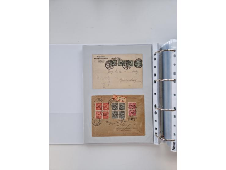 1920/23, umfangreiche Sammlung mit über 4600 Briefen, Karten und Ganzsachen. Dabei interessante Frankaturen, Blockeinheiten, 