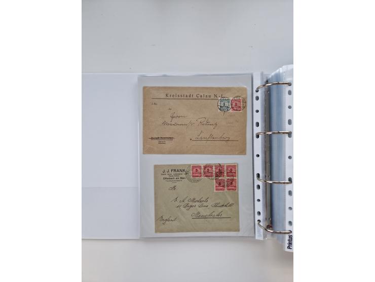 1920/23, umfangreiche Sammlung mit über 4600 Briefen, Karten und Ganzsachen. Dabei interessante Frankaturen, Blockeinheiten, 