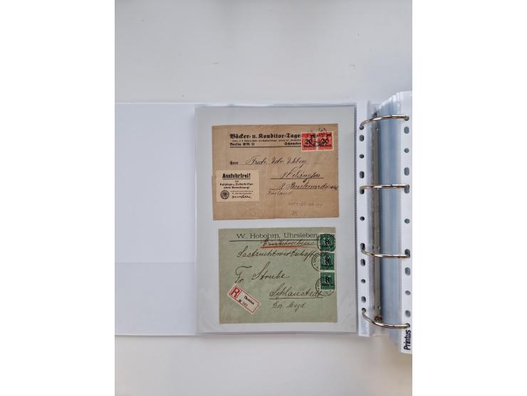 1920/23, umfangreiche Sammlung mit über 4600 Briefen, Karten und Ganzsachen. Dabei interessante Frankaturen, Blockeinheiten, 