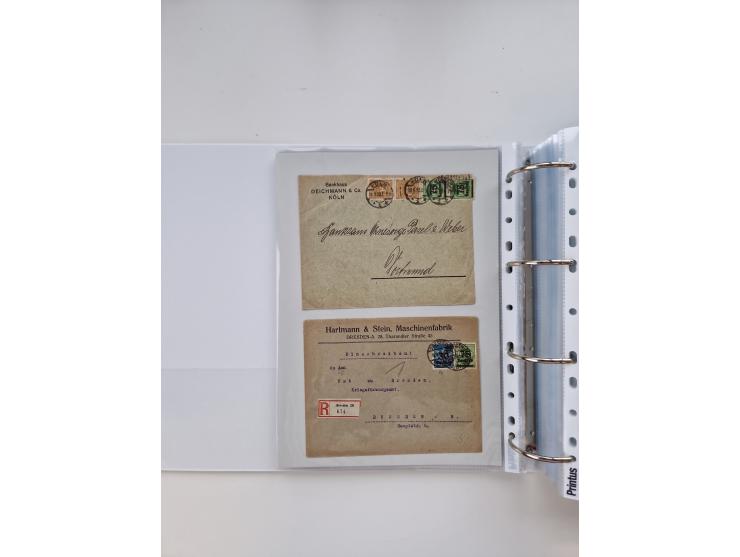 1920/23, umfangreiche Sammlung mit über 4600 Briefen, Karten und Ganzsachen. Dabei interessante Frankaturen, Blockeinheiten, 