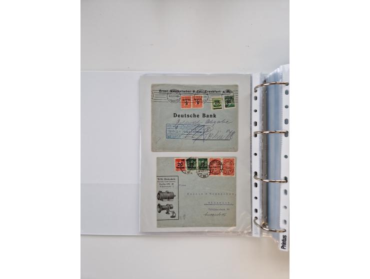 1920/23, umfangreiche Sammlung mit über 4600 Briefen, Karten und Ganzsachen. Dabei interessante Frankaturen, Blockeinheiten, 
