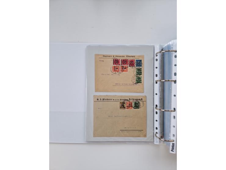 1920/23, umfangreiche Sammlung mit über 4600 Briefen, Karten und Ganzsachen. Dabei interessante Frankaturen, Blockeinheiten, 