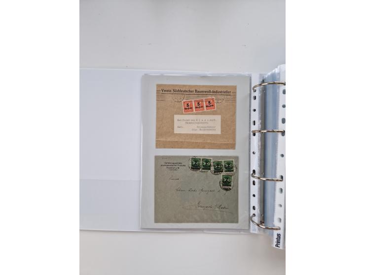 1920/23, umfangreiche Sammlung mit über 4600 Briefen, Karten und Ganzsachen. Dabei interessante Frankaturen, Blockeinheiten, 