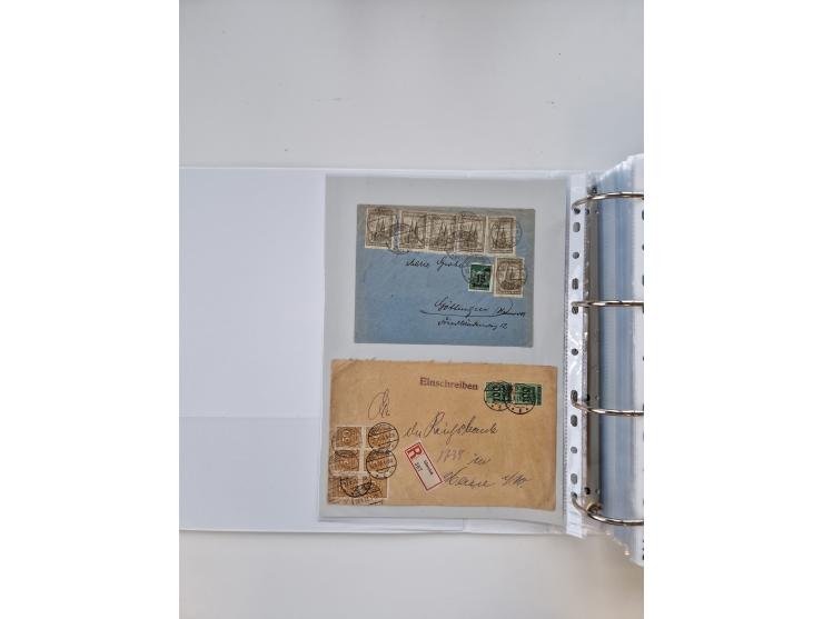 1920/23, umfangreiche Sammlung mit über 4600 Briefen, Karten und Ganzsachen. Dabei interessante Frankaturen, Blockeinheiten, 