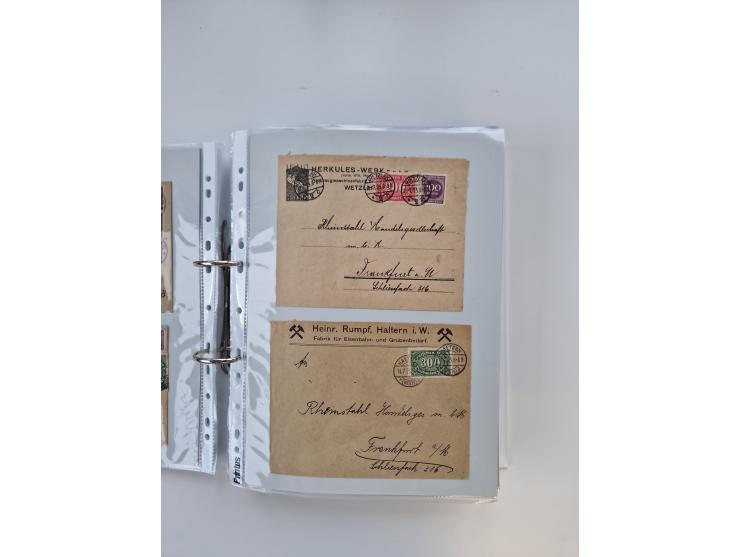 1920/23, umfangreiche Sammlung mit über 4600 Briefen, Karten und Ganzsachen. Dabei interessante Frankaturen, Blockeinheiten, 