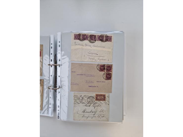1920/23, umfangreiche Sammlung mit über 4600 Briefen, Karten und Ganzsachen. Dabei interessante Frankaturen, Blockeinheiten, 