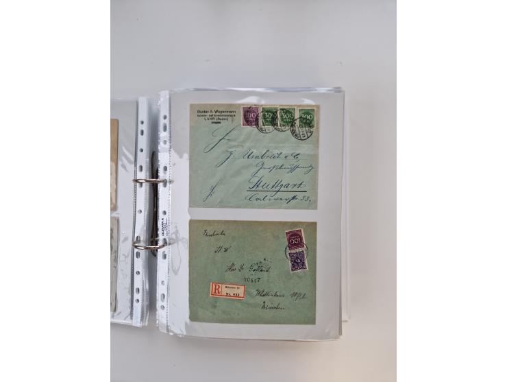 1920/23, umfangreiche Sammlung mit über 4600 Briefen, Karten und Ganzsachen. Dabei interessante Frankaturen, Blockeinheiten, 