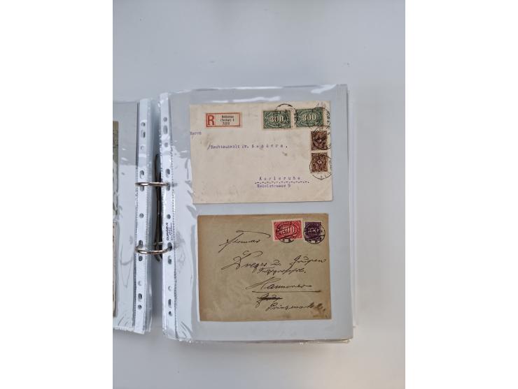 1920/23, umfangreiche Sammlung mit über 4600 Briefen, Karten und Ganzsachen. Dabei interessante Frankaturen, Blockeinheiten, 