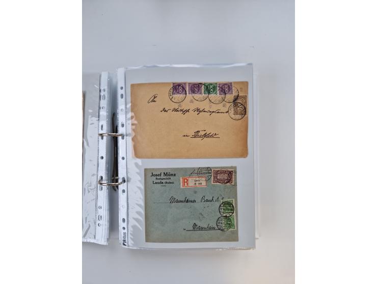 1920/23, umfangreiche Sammlung mit über 4600 Briefen, Karten und Ganzsachen. Dabei interessante Frankaturen, Blockeinheiten, 