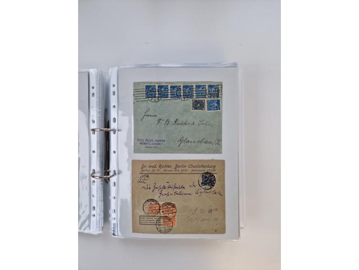 1920/23, umfangreiche Sammlung mit über 4600 Briefen, Karten und Ganzsachen. Dabei interessante Frankaturen, Blockeinheiten, 