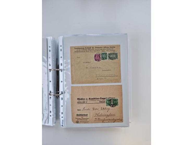 1920/23, umfangreiche Sammlung mit über 4600 Briefen, Karten und Ganzsachen. Dabei interessante Frankaturen, Blockeinheiten, 