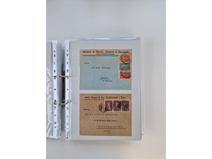 1920/23, umfangreiche Sammlung mit über 4600 Briefen, Karten und Ganzsachen. Dabei interessante Frankaturen, Blockeinheiten, 