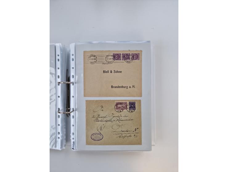 1920/23, umfangreiche Sammlung mit über 4600 Briefen, Karten und Ganzsachen. Dabei interessante Frankaturen, Blockeinheiten, 
