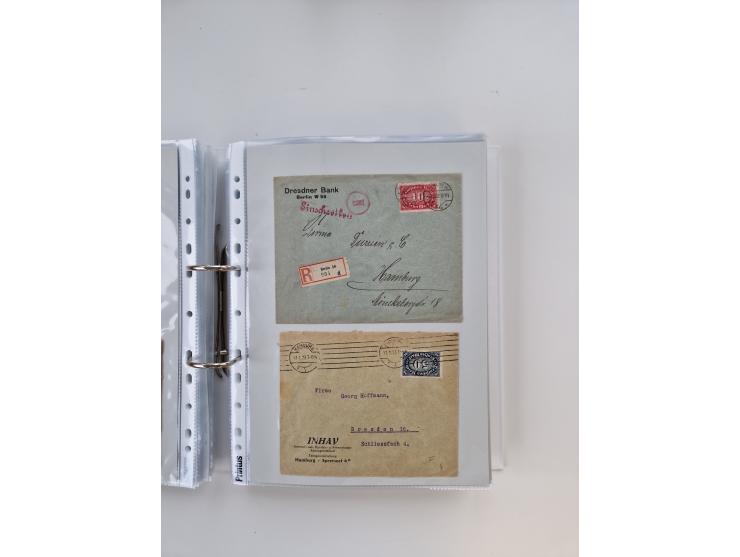 1920/23, umfangreiche Sammlung mit über 4600 Briefen, Karten und Ganzsachen. Dabei interessante Frankaturen, Blockeinheiten, 