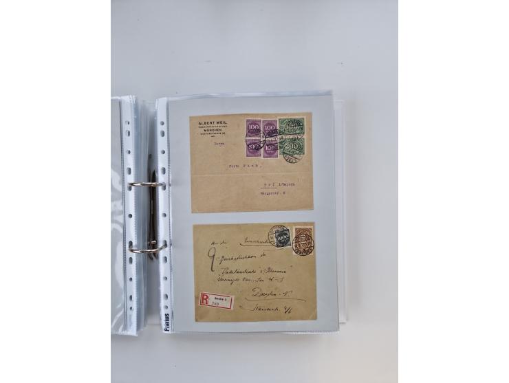 1920/23, umfangreiche Sammlung mit über 4600 Briefen, Karten und Ganzsachen. Dabei interessante Frankaturen, Blockeinheiten, 