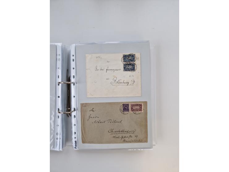 1920/23, umfangreiche Sammlung mit über 4600 Briefen, Karten und Ganzsachen. Dabei interessante Frankaturen, Blockeinheiten, 