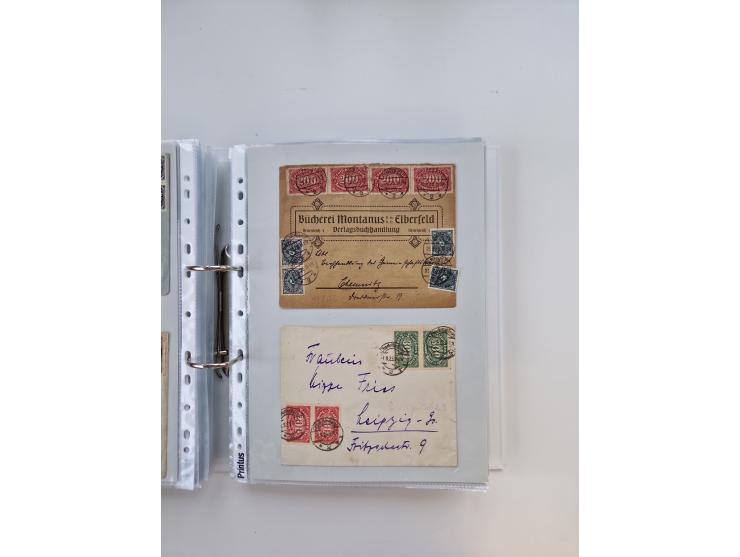 1920/23, umfangreiche Sammlung mit über 4600 Briefen, Karten und Ganzsachen. Dabei interessante Frankaturen, Blockeinheiten, 