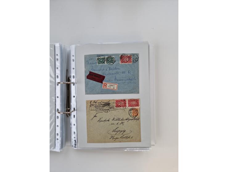 1920/23, umfangreiche Sammlung mit über 4600 Briefen, Karten und Ganzsachen. Dabei interessante Frankaturen, Blockeinheiten, 