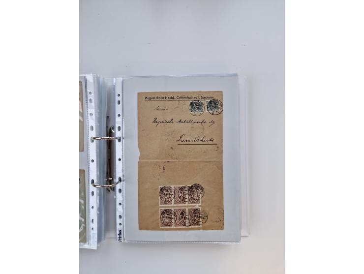 1920/23, umfangreiche Sammlung mit über 4600 Briefen, Karten und Ganzsachen. Dabei interessante Frankaturen, Blockeinheiten, 