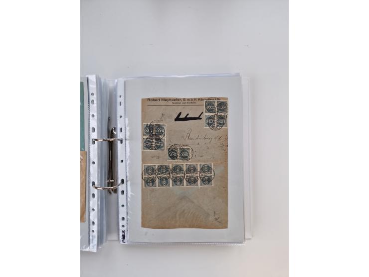 1920/23, umfangreiche Sammlung mit über 4600 Briefen, Karten und Ganzsachen. Dabei interessante Frankaturen, Blockeinheiten, 