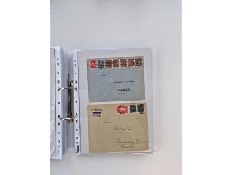1920/23, umfangreiche Sammlung mit über 4600 Briefen, Karten und Ganzsachen. Dabei interessante Frankaturen, Blockeinheiten, 