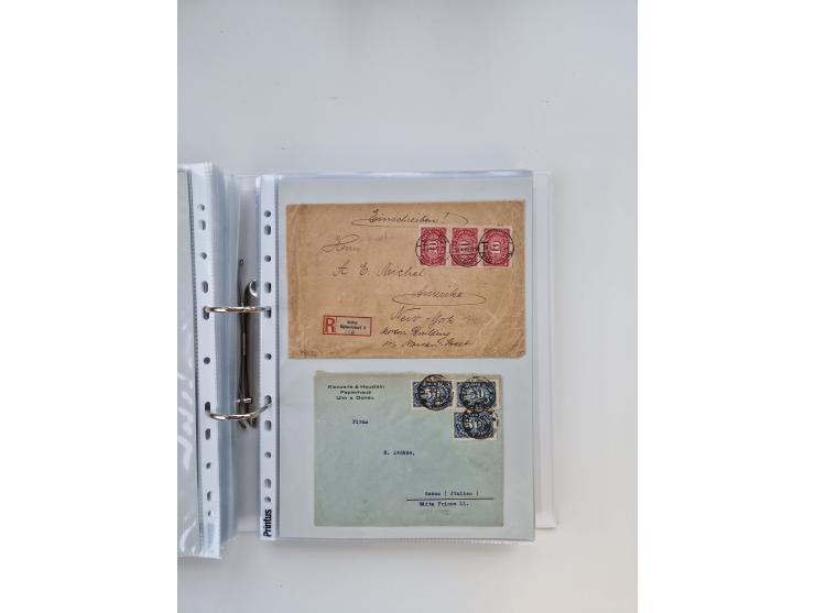 1920/23, umfangreiche Sammlung mit über 4600 Briefen, Karten und Ganzsachen. Dabei interessante Frankaturen, Blockeinheiten, 