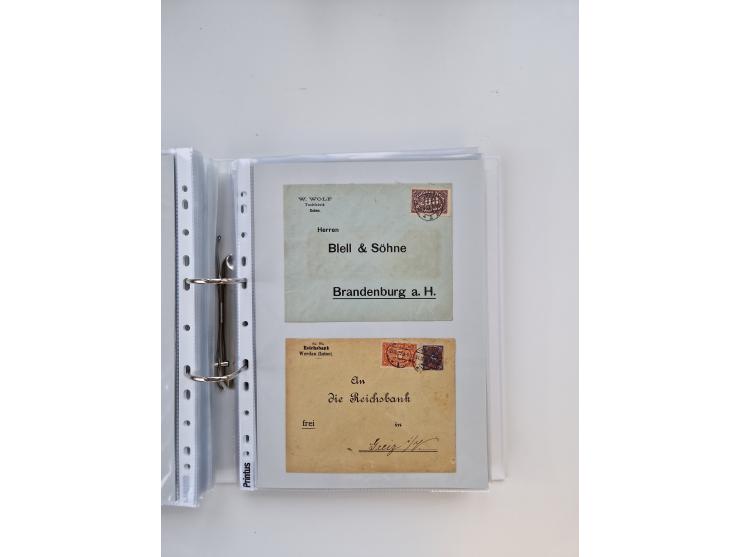 1920/23, umfangreiche Sammlung mit über 4600 Briefen, Karten und Ganzsachen. Dabei interessante Frankaturen, Blockeinheiten, 