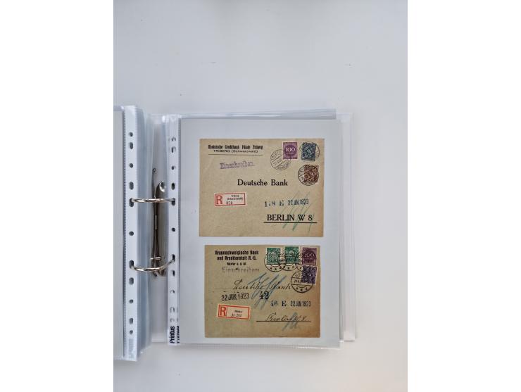1920/23, umfangreiche Sammlung mit über 4600 Briefen, Karten und Ganzsachen. Dabei interessante Frankaturen, Blockeinheiten, 