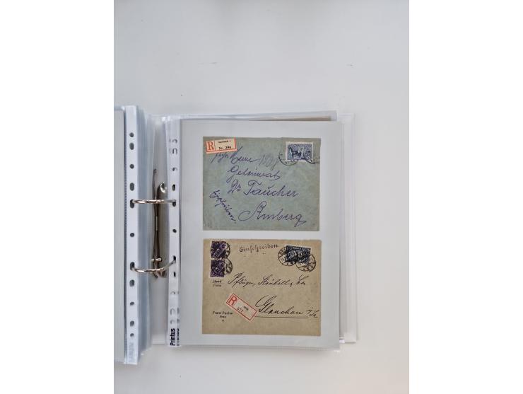 1920/23, umfangreiche Sammlung mit über 4600 Briefen, Karten und Ganzsachen. Dabei interessante Frankaturen, Blockeinheiten, 