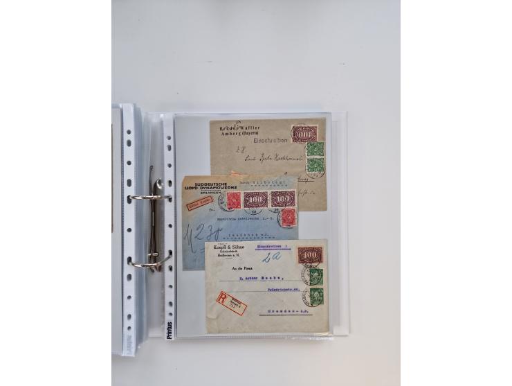 1920/23, umfangreiche Sammlung mit über 4600 Briefen, Karten und Ganzsachen. Dabei interessante Frankaturen, Blockeinheiten, 