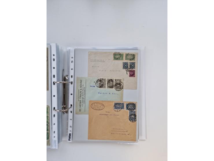 1920/23, umfangreiche Sammlung mit über 4600 Briefen, Karten und Ganzsachen. Dabei interessante Frankaturen, Blockeinheiten, 