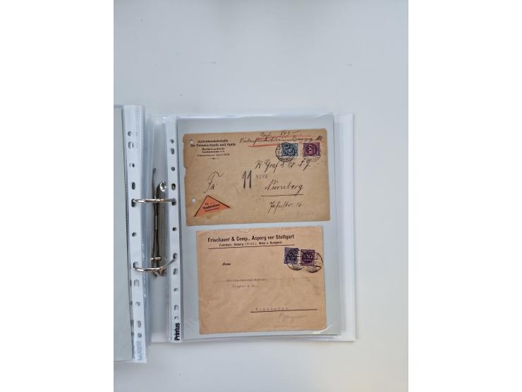 1920/23, umfangreiche Sammlung mit über 4600 Briefen, Karten und Ganzsachen. Dabei interessante Frankaturen, Blockeinheiten, 
