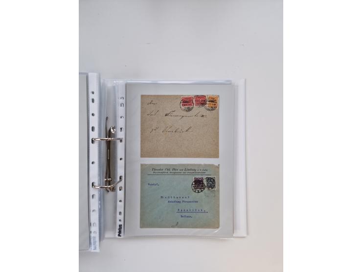 1920/23, umfangreiche Sammlung mit über 4600 Briefen, Karten und Ganzsachen. Dabei interessante Frankaturen, Blockeinheiten, 