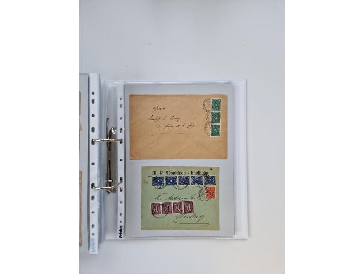 1920/23, umfangreiche Sammlung mit über 4600 Briefen, Karten und Ganzsachen. Dabei interessante Frankaturen, Blockeinheiten, 