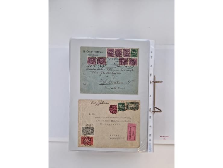 1920/23, umfangreiche Sammlung mit über 4600 Briefen, Karten und Ganzsachen. Dabei interessante Frankaturen, Blockeinheiten, 