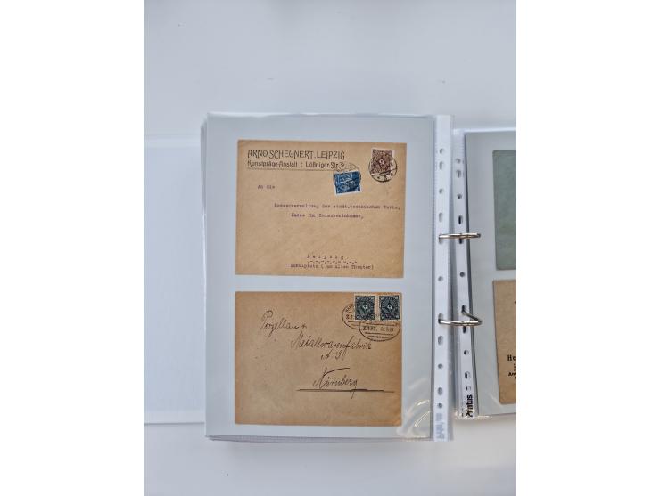 1920/23, umfangreiche Sammlung mit über 4600 Briefen, Karten und Ganzsachen. Dabei interessante Frankaturen, Blockeinheiten, 