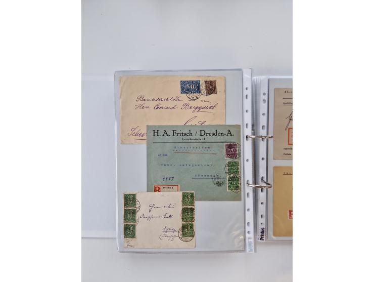 1920/23, umfangreiche Sammlung mit über 4600 Briefen, Karten und Ganzsachen. Dabei interessante Frankaturen, Blockeinheiten, 