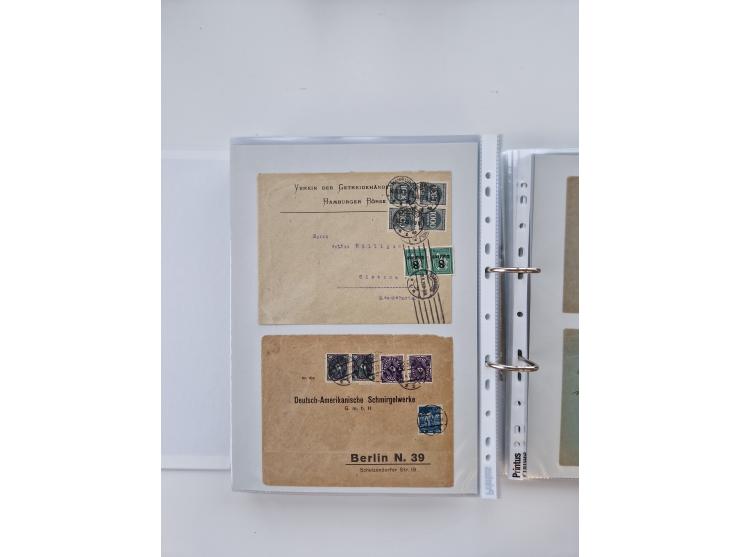 1920/23, umfangreiche Sammlung mit über 4600 Briefen, Karten und Ganzsachen. Dabei interessante Frankaturen, Blockeinheiten, 
