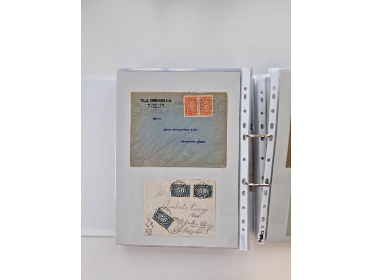 1920/23, umfangreiche Sammlung mit über 4600 Briefen, Karten und Ganzsachen. Dabei interessante Frankaturen, Blockeinheiten, 