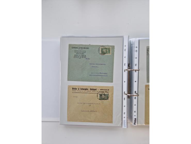 1920/23, umfangreiche Sammlung mit über 4600 Briefen, Karten und Ganzsachen. Dabei interessante Frankaturen, Blockeinheiten, 