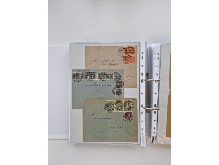 1920/23, umfangreiche Sammlung mit über 4600 Briefen, Karten und Ganzsachen. Dabei interessante Frankaturen, Blockeinheiten, 