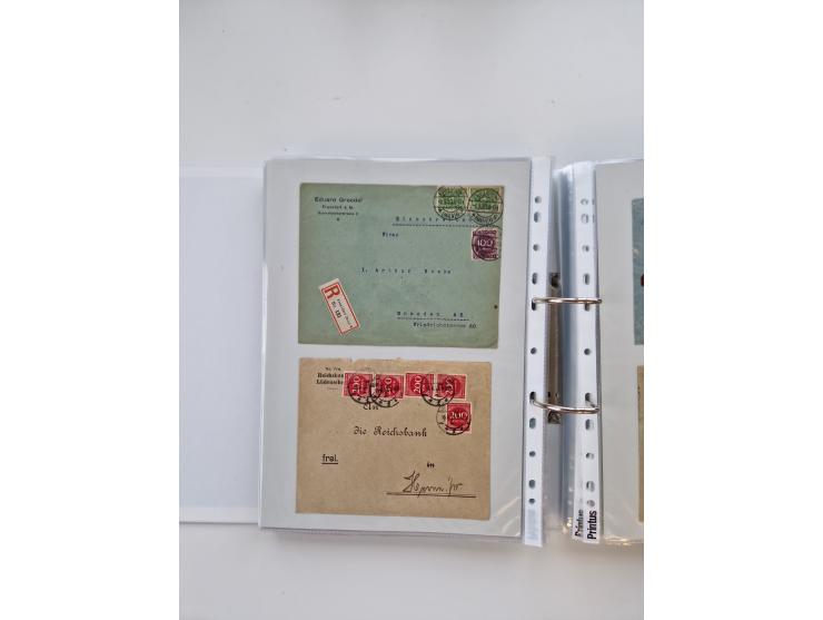 1920/23, umfangreiche Sammlung mit über 4600 Briefen, Karten und Ganzsachen. Dabei interessante Frankaturen, Blockeinheiten, 